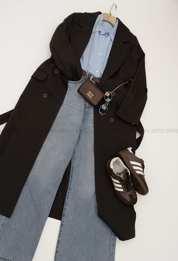 مانتو مانتو بلند یقه بلیزر @کد1005383